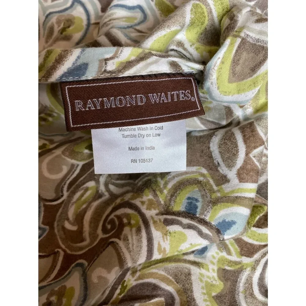 Raymond Waites Paisley Print Decorative in Brown, Green & Blue Duvet